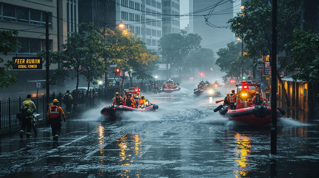 特大暴雨城市内涝救援现场视频封面